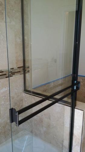 shower door and rail